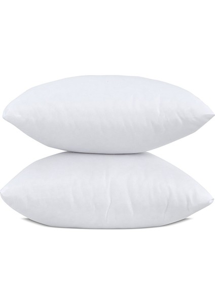 2 Adet Ultra Dolgun Kare Kırlent Içi Yastık - Mikrofiber Kumaş, Yüksek Kalite, Saf Boncuk Dolgu indirimleri