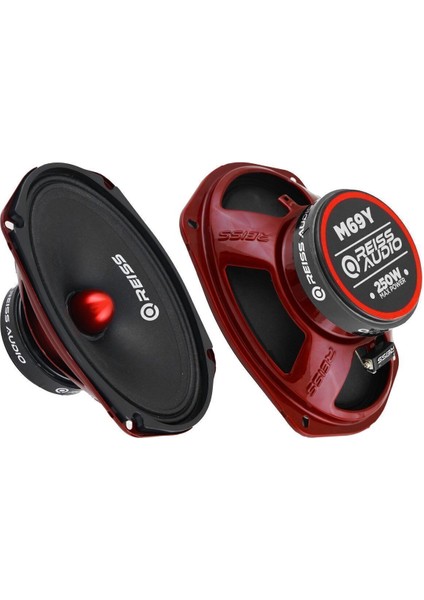 RS-M69Y Deprem Serisi Oval Kurşun Göbek 6x9 Oto Midrange Hoparlör Çifti 500W-200W Rms fiyatları
