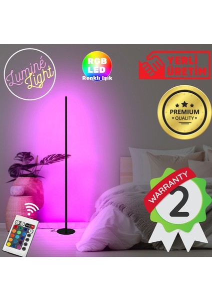 Napnite LED Lambader Dekoratif Rgb Aydınlatma Uzaktan Kumandalı Ambiyans Parti Işığı Stick Full Ren
