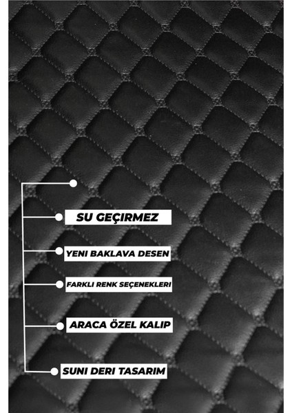 Citroen C-Elysee (2012-2021) Uyumlu Özel Dikim Deri 7d Havuzlu Paspas Füme Renk fırsatları