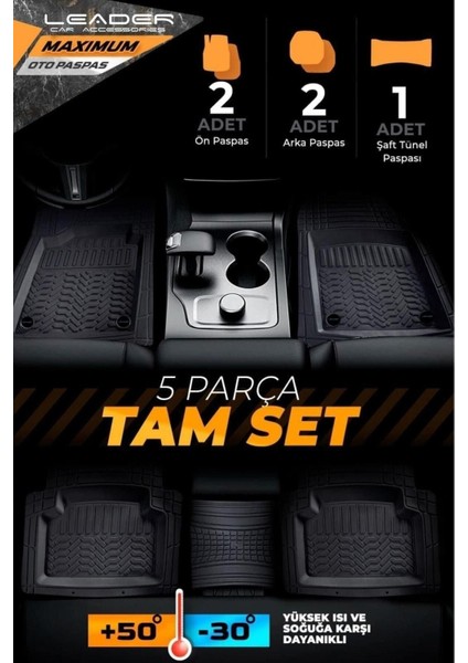 Bmw 1 Serisi 120 Universal Paspas 4d Havuzlu Siyah Uyumlu modelleri