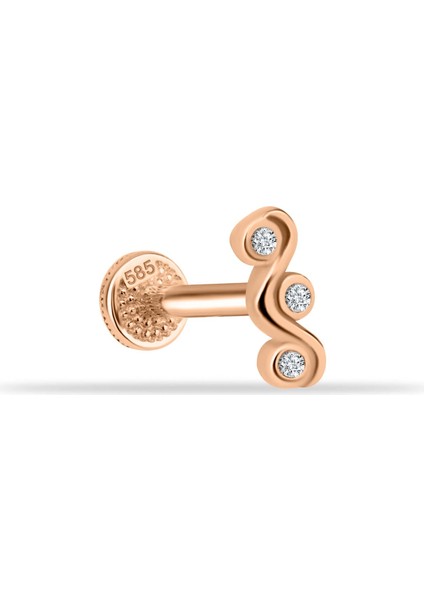 14 Ayar Altın Sorino Tragus Piercing