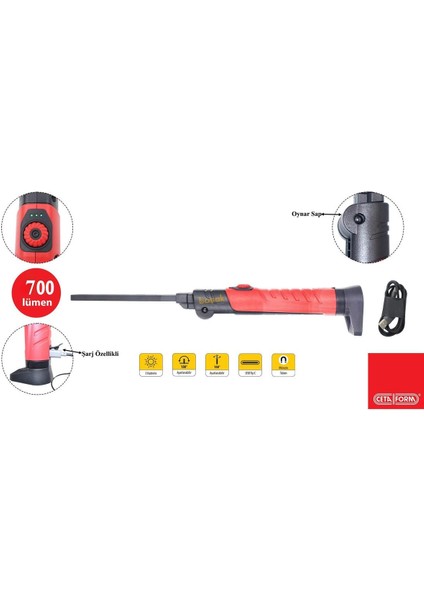 Lumax Şarjlı LED Çalışma Lambası 700 Lümen R10F-SLIM1 fiyatları