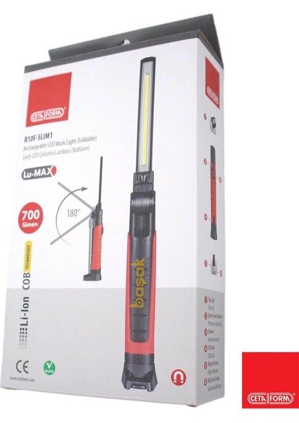 Lumax Şarjlı LED Çalışma Lambası 700 Lümen R10F-SLIM1 fırsatları