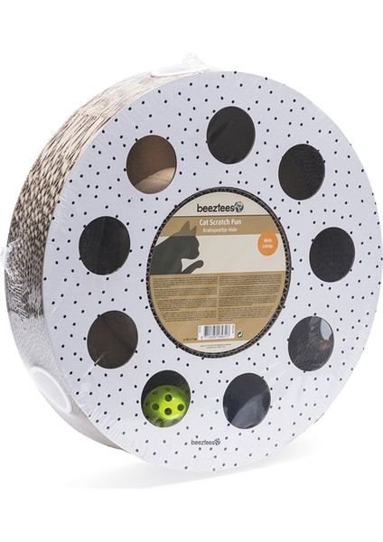 Yavru Kedi Karton Tırmalama ve Oyuncağı, 35X35X7CM