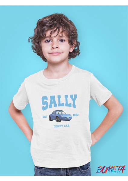 Sally Arabalar Cars Şimşek Mcqeen Çocuk Tişört T-Shirt