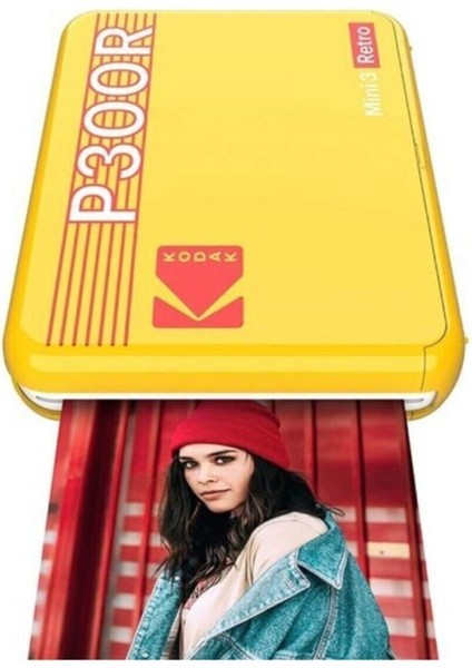 Mini 3/P300 Retro Sarı Akıllı Telefon Fotoğraf Yazıcısı