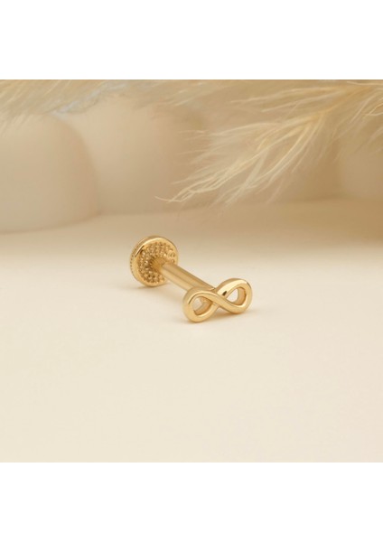 14 Ayar Altın Sonsuzluk Minimal Tragus Piercing