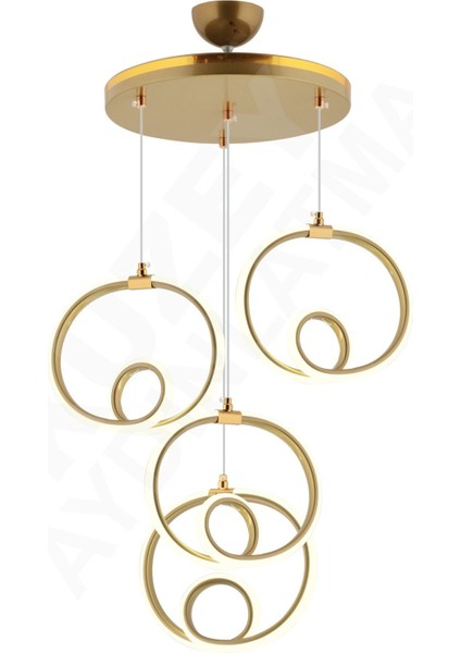 Safir 4 Lü Sarkıt Beyaz Işıklı LED Eskitmeye Gold indirimleri