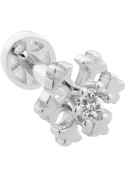 14 Ayar Altın Kar Tanesi Minimal Tragus Piercing