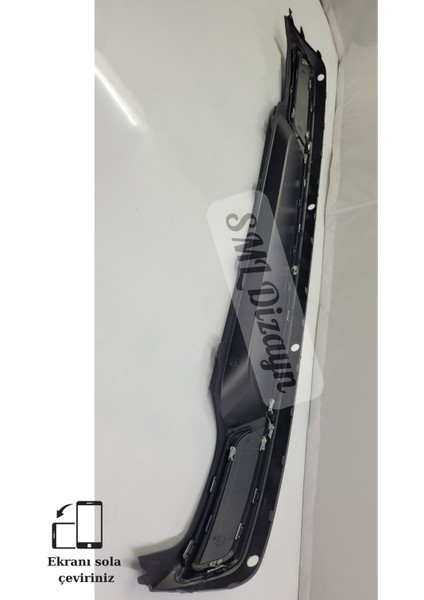 Skoda Octavia 2013-2020 Egzoz Difüzör-Difizör Plastik Octavia Arka-Tampon-Difizör-Ek-Rear-Diffuser fırsatları