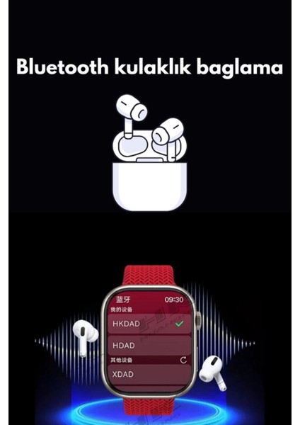 1 Yıl Watch 9 Hk9 Ultra 2 Max 2024 Yeni Versiyon Albüm, Kamera Izleme, Kulaklık Bağlanma(Kordon Hed fiyatları