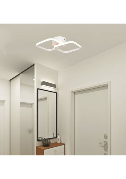 TT405-2-BY Mat Beyaz 2 Li Kare ( 3 Renk Işık Modüllü ) LED Avize modelleri
