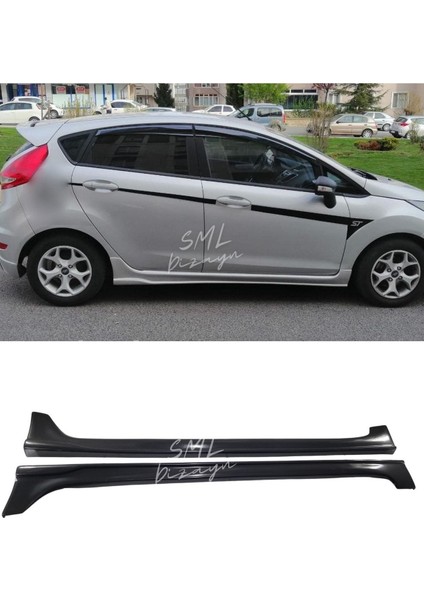 Ford Fiesta Custom Yan Marşpiyel 2008-2017 (Plastik) Boyasız Fiesta Yan-Marşbiyel-Bodykit-Etek-Ek