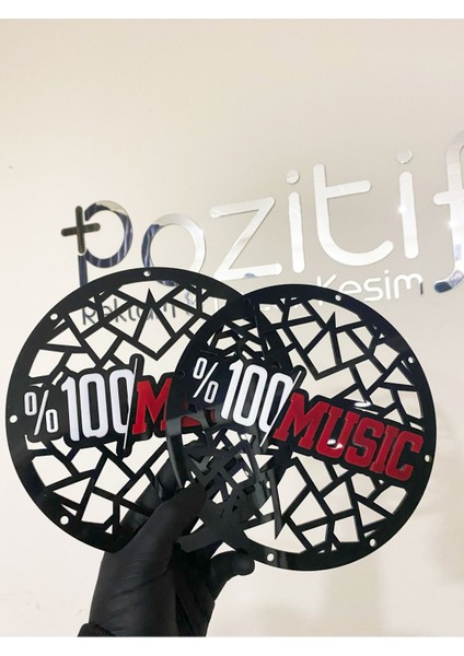 %100 Musıc Yazılı 20CM Midrange Kapağı - 2 Adet fiyatları