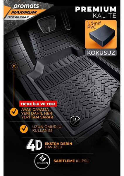 Suzuki Vitara Uyumlu Oto Paspas 4d Maximum (Siyah)