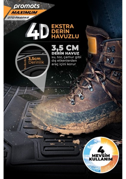 Suzuki Vitara Uyumlu Oto Paspas 4d Maximum (Siyah) modelleri