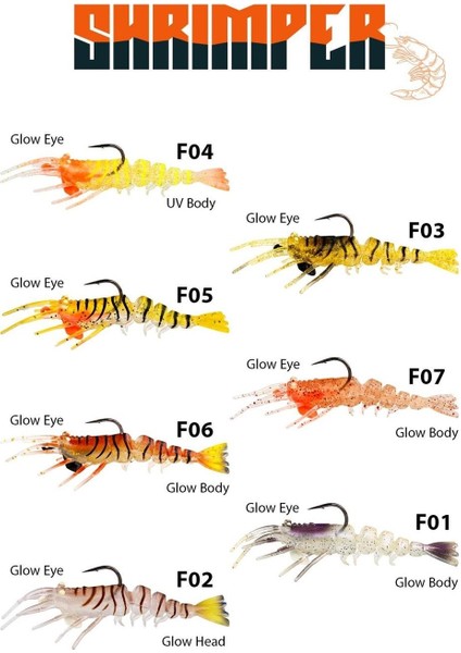 Shrimper 75MM 8.5gr Silikon Karides Yem Fizzy