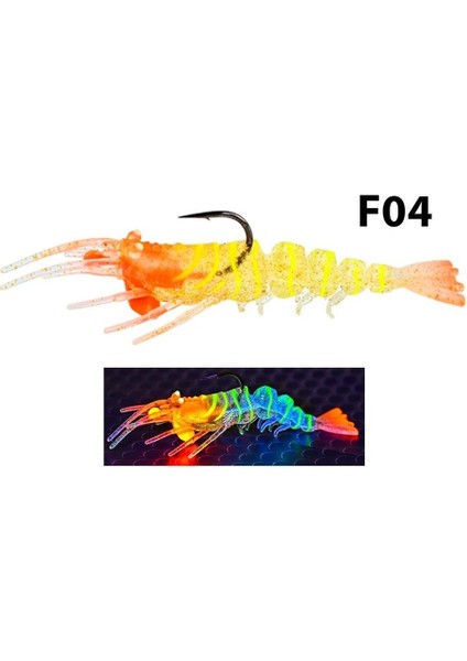 Shrimper 75MM 8.5gr Silikon Karides Yem Fizzy fırsatları