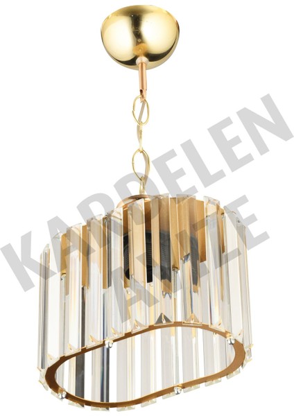 Kardelen Gold Tekli Z Kristal Taşlı Aşağı Bakan Lüks Avize modelleri