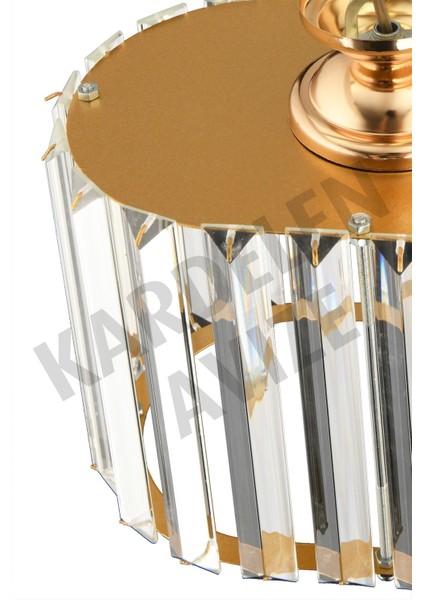 Kardelen Gold Tekli Z Kristal Taşlı Aşağı Bakan Lüks Avize fırsatları
