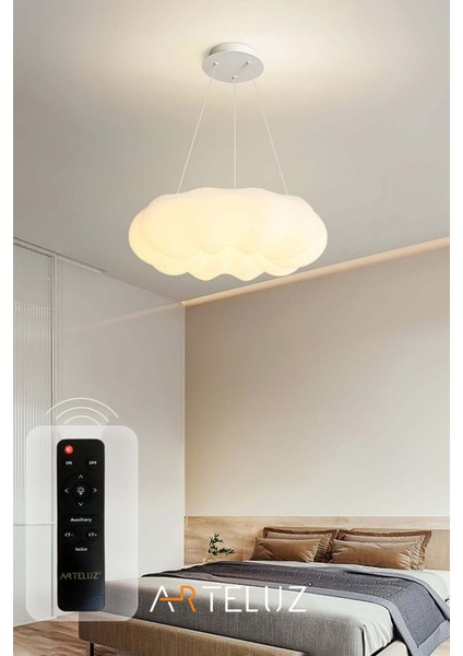 Luxury Bulut Model Modern Sarkıt Avize (55 Cm)