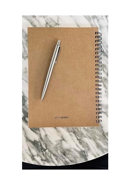 Tanıtım Spiralli Notebook, Kraft Kapaklı, A5 Boyut (15X21 Cm), 100 Yaprak (Noktalı)