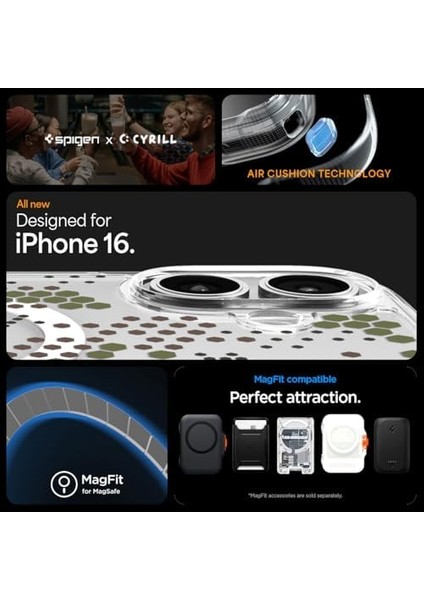 iPhone 16 Kılıf Ultra Hybrid Magfit Magsafe Özellikli Digital Camo - ACS08210