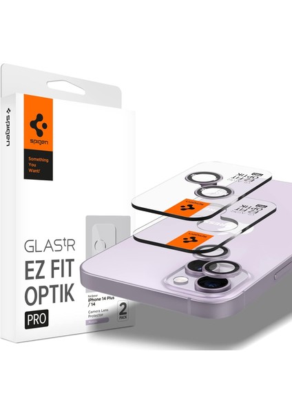 Apple iPhone 15 / 15 Plus / 14 / 14 Plus Kamera Lens Camı Koruyucu Glas. tr Ez Fit Optik Pro (2 Adet) Purple - AGL05603