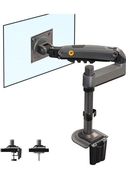 Bayou Nb H100 17"-30" Amortisörlü 2-9 kg Monitör Tutucu Kol Stand