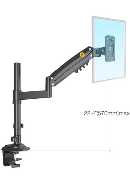 Bayou Nb H100 17"-30" Amortisörlü 2-9 kg Monitör Tutucu Kol Stand