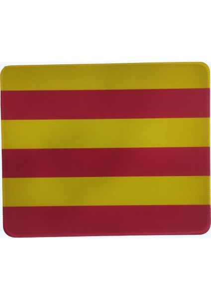 Efsane Çubuklu Tasarım Sarı Kırmızı Mouse Pad