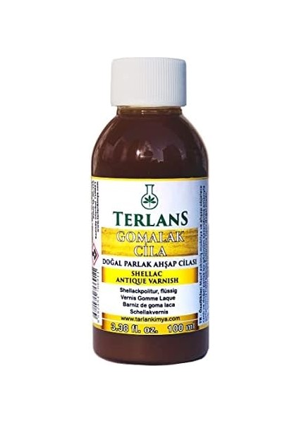 Doğal Ahşap Cilası Gomalak 100 ml - Antik Vernik - Shellac