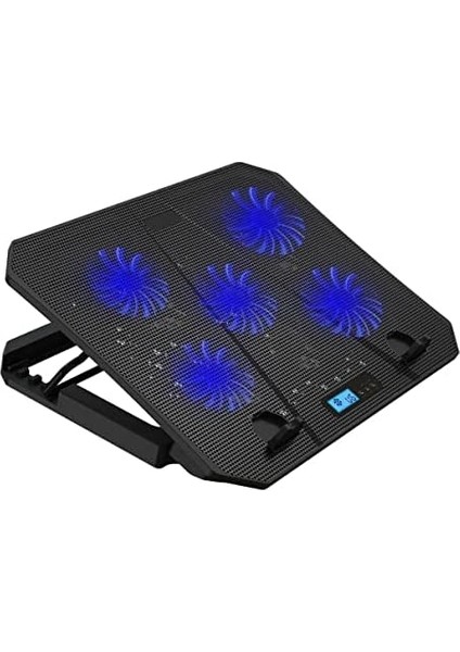 Ventus 5 Fanlı LED Aydınlatmalı Notebook Soğutucu Siyah