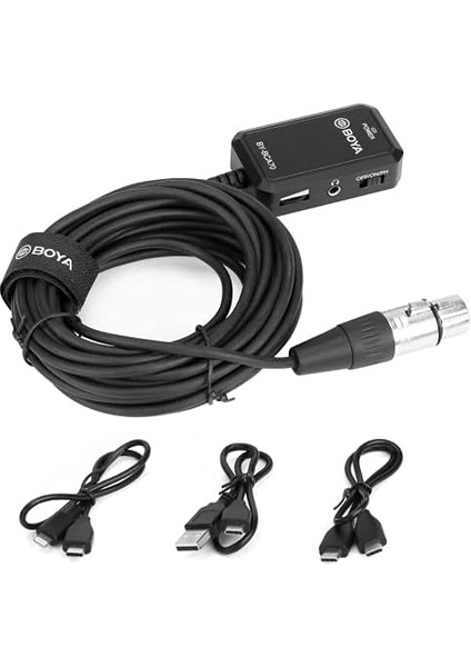 BY-BCA70 48V Phantom Mobil Xlr Mikrofon Kablo