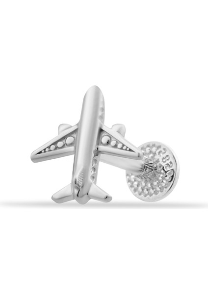 14 Ayar Altın Uçak Motifli Minimal Tragus Piercing