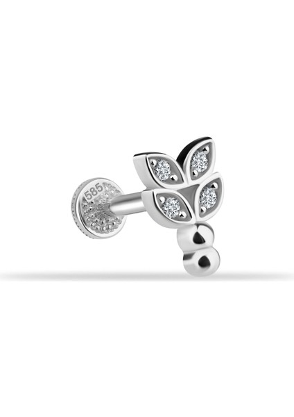 14 Ayar Altın Taşlı Minimal Tragus Piercing