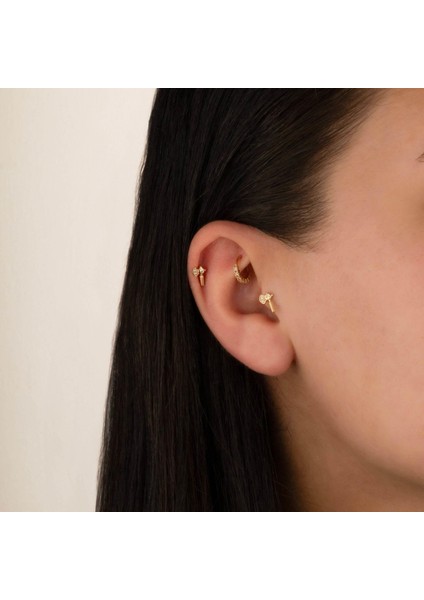 14 Ayar Altın Balta Tragus Piercing