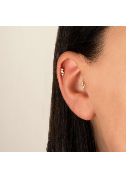 14 Ayar Altın Taşlı Minimal Tragus Piercing fiyatları
