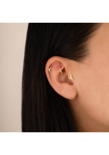 14 Ayar Altın Bal Peteği Minimal Tragus Piercing fiyatları
