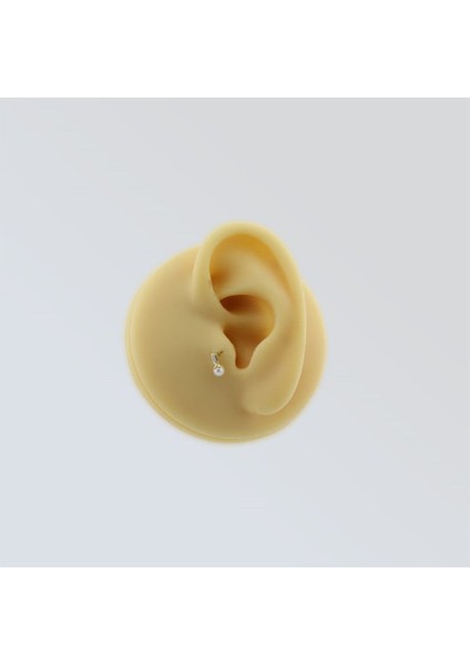 14 Ayar Altın Baget Taşlı ve Incili Minimal Tragus Piercing fırsatları