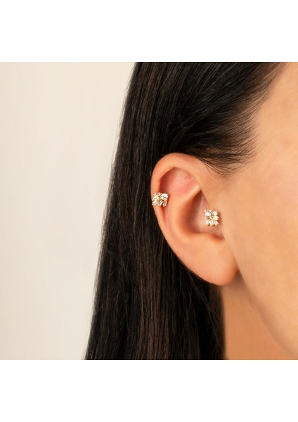 14 Ayar Altın Baguette Tragus Piercing fiyatları