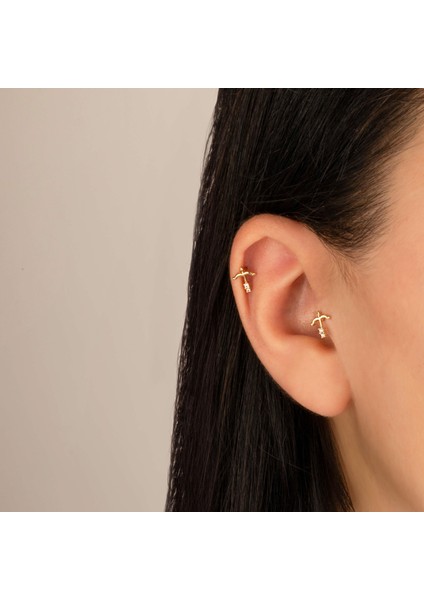 14 Ayar Altın Ok Tragus Piercing fiyatları