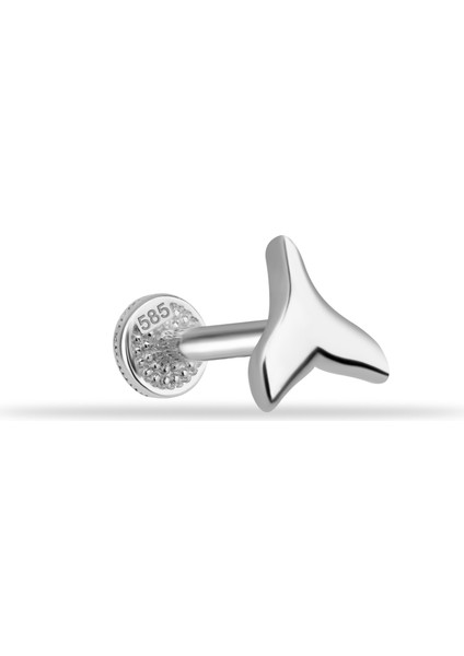 14 Ayar Altın Balık Kuyruğu Minimal Tragus Piercing