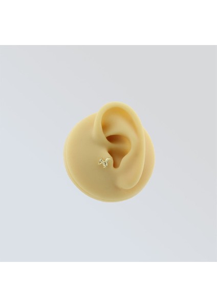 14 Ayar Altın Üç Markiz Taşlı Minimal Tragus Piercing fiyatları