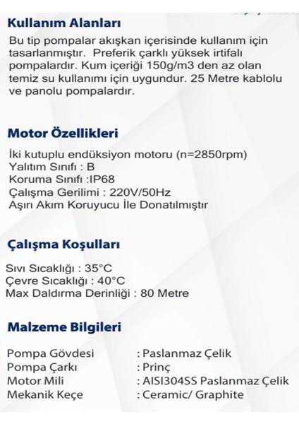 4SKM150 Keson Kuyu Dalgıç 1.1 Kw 1.5 Hp fırsatları