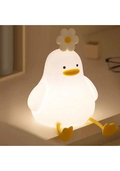 Armut Kuzu Ördek Panda Ampuller LED Gece Lambası Sevimli Silikon Kısılabilir Çocuk Bebek Renkli