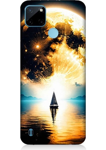 Realme C21Y Uyumlu Güneşin Ardında Umut Desenli Silikon Kılıf