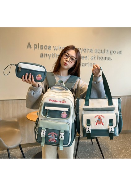 Erkekler ve Kadınlar Için Üç Set Omuz Çantası Büyük Kapasiteli Ilkokul Ortaokul Lise ve Lise Öğrencileri Okul Çantaları (Yurt Dışından) modelleri