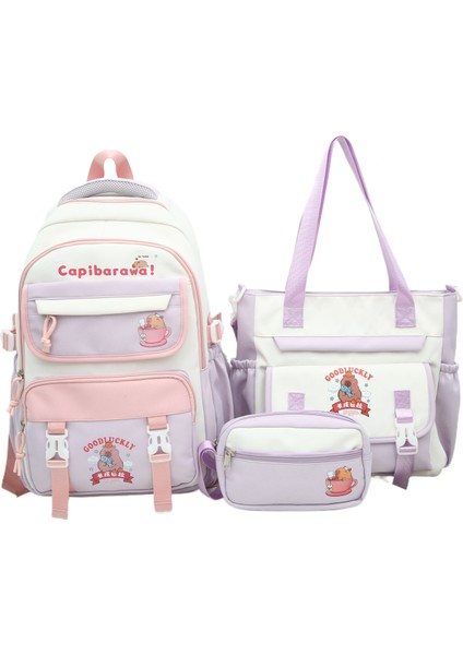 Erkekler ve Kadınlar Için Üç Set Omuz Çantası Büyük Kapasiteli Ilkokul Ortaokul Lise ve Lise Öğrencileri Okul Çantaları (Yurt Dışından)